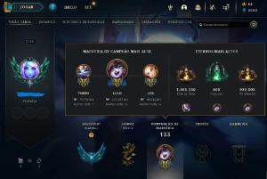 Conta Mono Sup + Borda Skin Lux Cósmica - League of Legends LOL