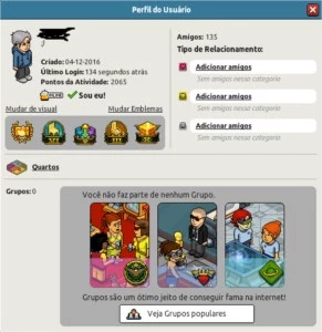 Conta Habbo 2016