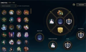 Conta LOL 274 Skins, 130Emotes , 284 Ícones e Nível 331 - League of Legends