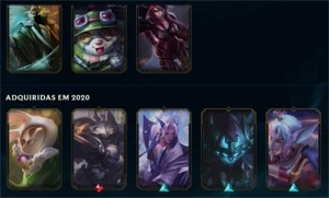 Conta LOL 274 Skins, 130Emotes , 284 Ícones e Nível 331 - League of Legends