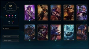 Conta - League of Legends 81 skins LOL