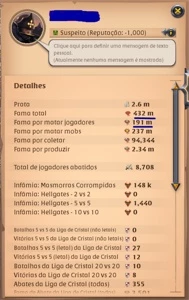 Conta Albion 432M FAMA sendo 191m PVP - Apex Legends
