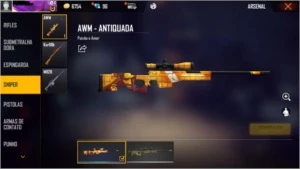 Continha Free Fire full skins