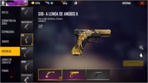 Continha Free Fire full skins