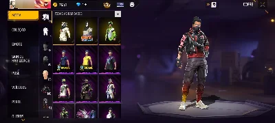 Conta com arma evolutiva,passes e também várias skins - Free Fire