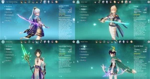 CONTA GENSHIN AR59 [12 Lendários e 8 ARMAS T5] Xiao e Jade - Genshin Impact