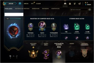Conta ouro 4 com 135 champs e 69 skins + 380K de Yasuo - League of Legends LOL
