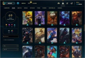 Conta ouro 4 com 135 champs e 69 skins + 380K de Yasuo - League of Legends LOL
