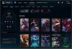 Conta de GOLD - muitas skins raras - League of Legends LOL