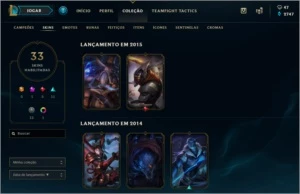 Conta de GOLD - muitas skins raras - League of Legends LOL