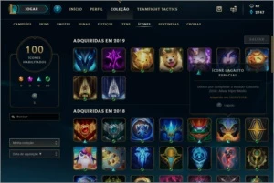 Conta de GOLD - muitas skins raras - League of Legends LOL