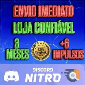 Discord Nitro - Gaming 3 Mêses + 6 Impulsos + Envio Imediato