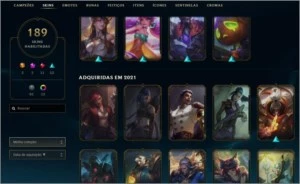 CONTA ALL CHAMPIONS, UNRANKED, 189 SKINS - League of Legends LOL