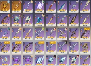 6 T5 e 2 armas T5 (Conta flopada) - Genshin Impact