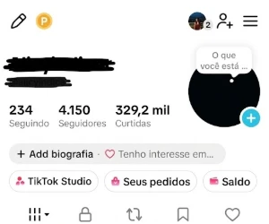 Conta TikTok 4.1k Seguidores e 329k curtidas - Redes Sociais