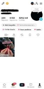 Conta TikTok 4.1k Seguidores e 329k curtidas - Redes Sociais