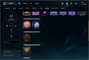 Conta bronze  3 com 10 skins e 27 champs - League of Legends LOL