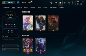 Conta Lol 2015, Full Champ 279 Skins Full Acesso Troca Email - League of Legends