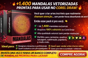 +1.400 Mandalas Vetorizadas Prontas Para Usar No Corel Draw! - Outros