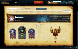Conta Ouro IV com todos os campeões e várias skins - League of Legends LOL