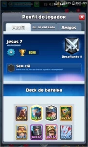 Conta clash royale nvl 12