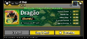Conta com dragon perm e notificador de fruta - Roblox