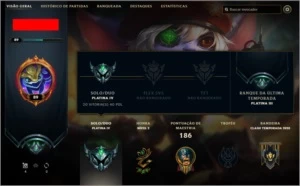 CONTA LEAGUE OF LEGENDS (ELO PLAT, 10 SKINS, 40 CHAMPS)