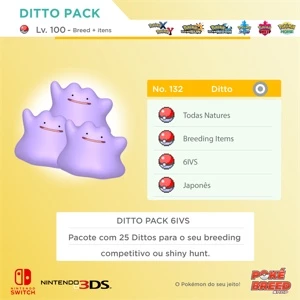 Pacote Dittos 6IVs + Natures - Pokémon