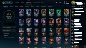 DIAMANTE 4, TODOS CAMPEÕES, 343 SKINS - League of Legends LOL
