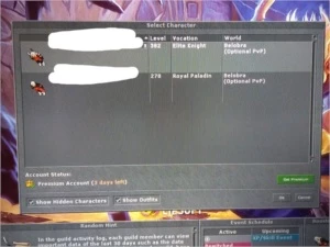 ELITE KNIGHT 380+ E RP 270+ - Tibia