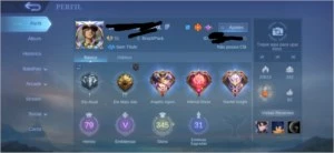 Vendo Conta MLBB com várias skins - Mobile Legends