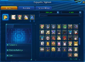 Conta forte com potencial LA-Omega - Digimon Masters Online DMO