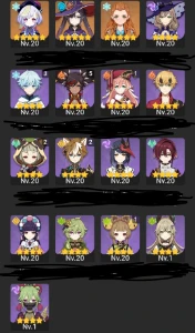 Conta Genshin AR55 Xiao, Klee, Venti, Yae Miko e Eula - Genshin Impact
