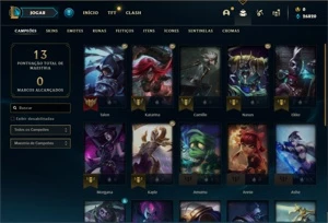 Conta Diamante 1 com 25 Champs e 2 Skins + 12 Fragmentos - League of Legends LOL