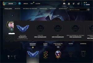 Conta Diamante 1 com 25 Champs e 2 Skins + 12 Fragmentos - League of Legends LOL