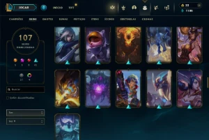 Fullacesso - Conta De 2016 - 107 Skins - Level 393 - 165 Cam - League of Legends LOL