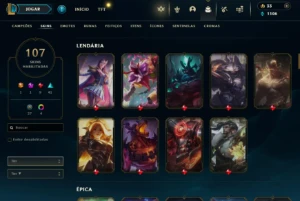 Fullacesso - Conta De 2016 - 107 Skins - Level 393 - 165 Cam - League of Legends LOL