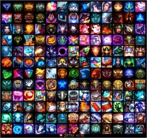 Conta LoL, Borda Platina, Riven Camp, Rammus Rei e raras - League of Legends