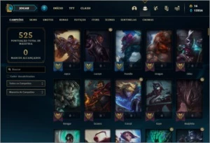 Conta prata 3 com TODOS os champs e 134 skins - League of Legends LOL