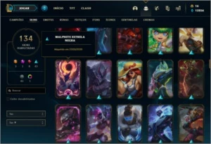 Conta prata 3 com TODOS os champs e 134 skins - League of Legends LOL