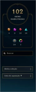 CONTA LOL - 102 SKINS - League of Legends