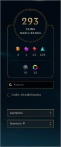 Conta Gold 2 , 288 skins Otima :D - League of Legends LOL