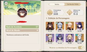 Conta AR57/Server: NA/ Mid game - Genshin Impact