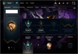 Conta platina 4 com 86 champs e 16 skins - League of Legends LOL