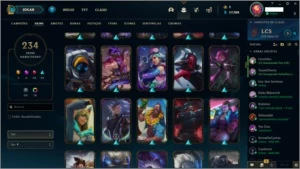 conta plat 4 com todos os champs, conta antiga - League of Legends LOL