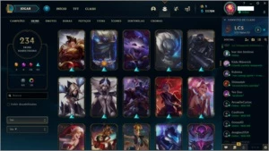 conta plat 4 com todos os champs, conta antiga - League of Legends LOL