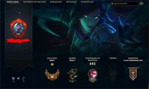 conta com 345 skins - League of Legends LOL