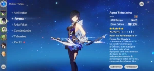 CONTA GENSHIN AR57 /13x5★/ Yelan + Aqua / Yoimiya + Agitação - Genshin Impact