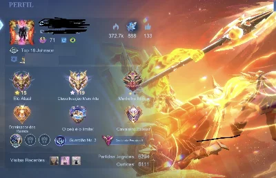 Conta Mobile Legends 390 skins
