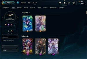 Conta lol plat 3 169 skins - League of Legends